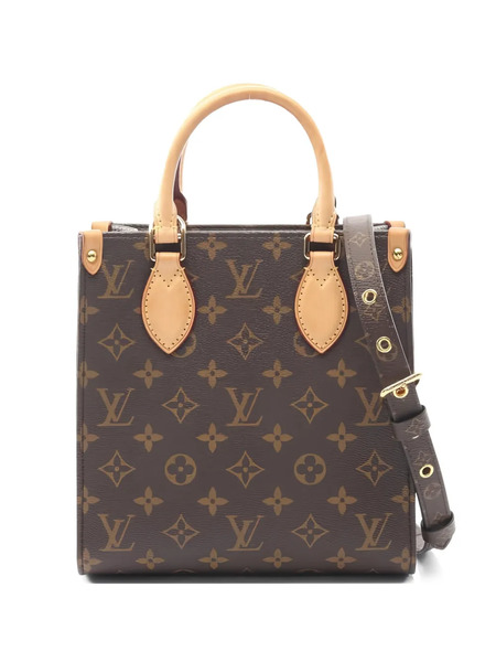  Louis Vuitton Pre-owned 2021s Bb Sac Plat Monogram-canvas Tote Bag - Brown 