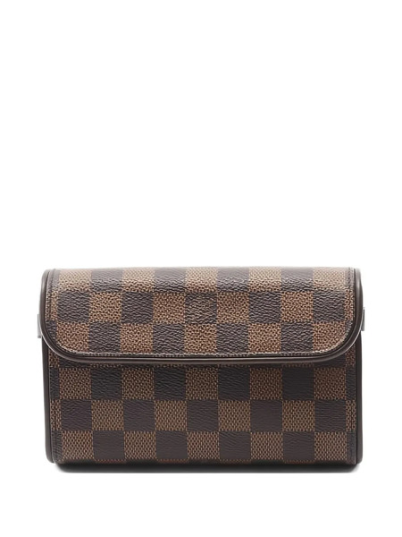  Louis Vuitton Pre-owned 2000s Damier Ebène Pochette Florentine Belt Bag - Brown 