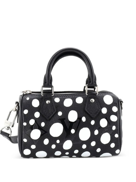  Louis Vuitton Pre-owned Speedy Bandouliere Nm Bag Yayoi Kusama Infinity Dots Monogram Empreinte Giant Nano Crossbody Bag - Black 