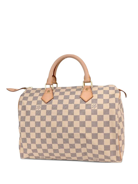  Louis Vuitton Pre-owned 2008 30 Speedy Check-pattern Tote Bag - Neutrals 
