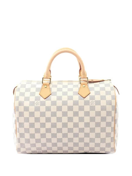  Louis Vuitton Pre-owned 2006 30 Speedy Damier Azur Handbag - White 