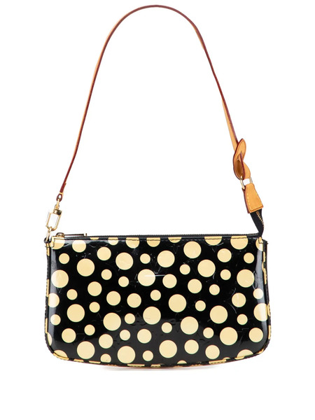  Louis Vuitton Pre-owned 2012 Yayoi Kusama Monogram Vernis Dots Infinity Pochette Accessoires Shoulder Bag - Black 