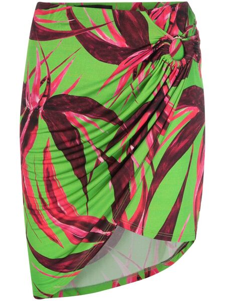  Louisa Ballou Coastline Floral-print Miniskirt - Green 