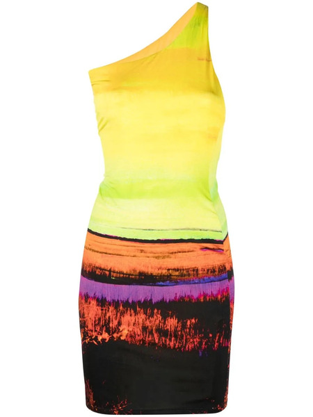  Louisa Ballou One-shoulder Mini Dress - Yellow 