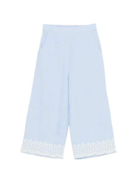  Louise Misha Kids Florelia Lace-trim Trousers - Blue 