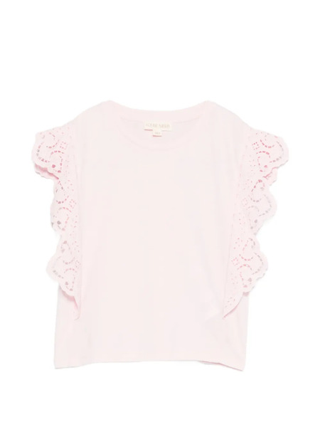  Louise Misha Kids Malalia Ruffled-trim T-shirt - Pink 