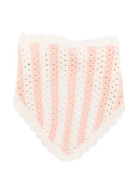  Louise Misha Kids Striped Scalloped-trim Headband - Neutrals 