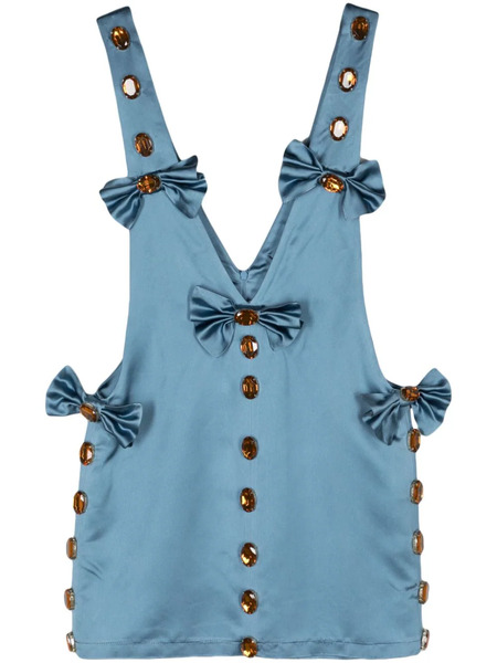  Loulou Crystal-embellished Satin Minidress - Blue 