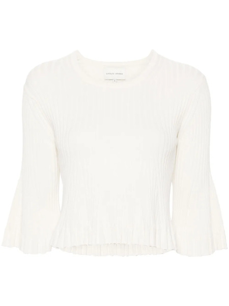  Loulou De Saison Ammi Ribbed Knitted Top - Neutrals 