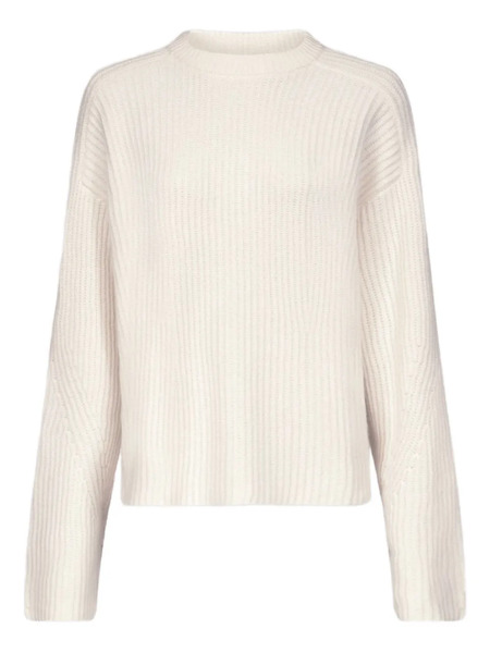  Loulou De Saison Axel Ribbed Crew-neck Sweater - White 