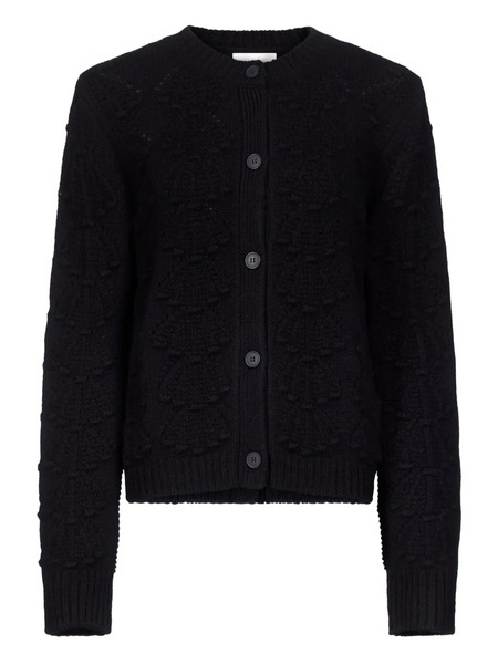  Loulou De Saison Bach Crochet Button Cardigan - Neutrals 