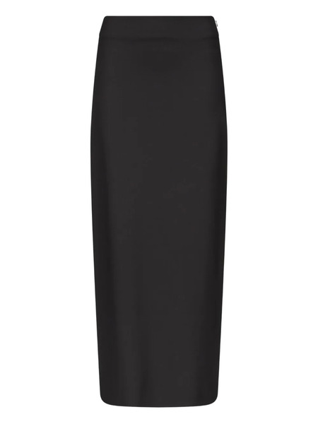  Loulou De Saison Back-vent Long Straight Skirt - Black 