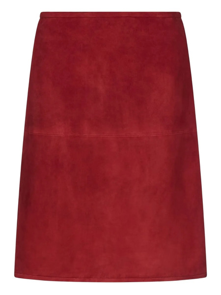  Loulou De Saison Engel Vent Suede Mini Skirt - Red 