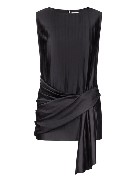  Loulou De Saison Fonda Striped Draped Top - Black 