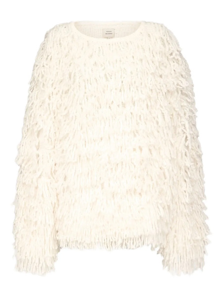  Loulou De Saison Fringe Wool Sweater - White 