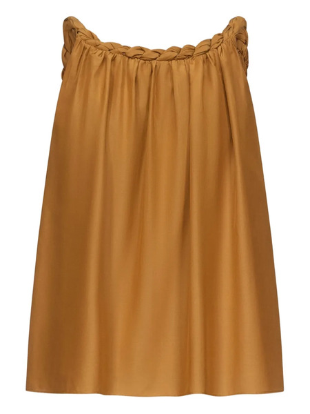  Loulou De Saison Garino Braided-neck Top - Yellow 