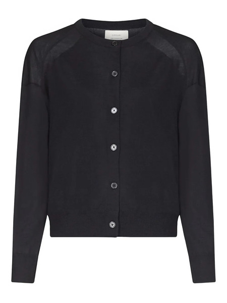  Loulou De Saison Kita Buttoned Drop-shoulder Cardigan - Black 