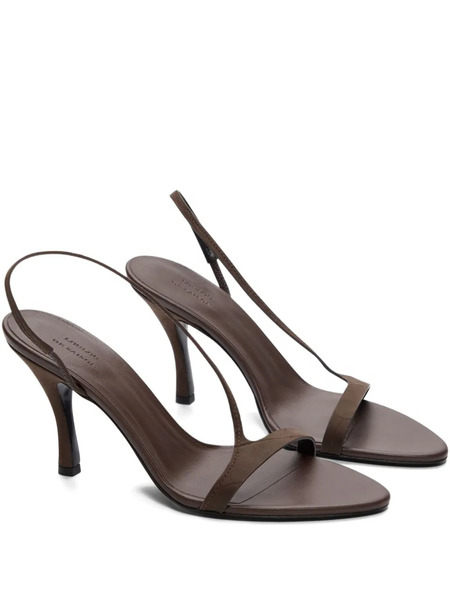  Loulou De Saison Lane Strap Heeled Sandals - Brown 