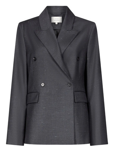  Loulou De Saison Norma Double-breasted Peak-lapels Blazer - Grey 