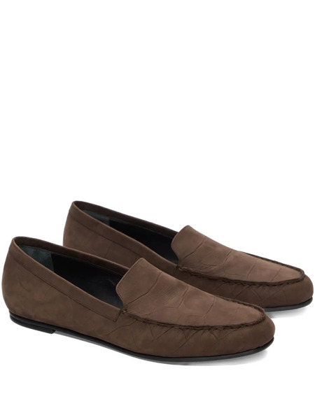  Loulou De Saison Pesaro Topstitching Loafers - Brown 