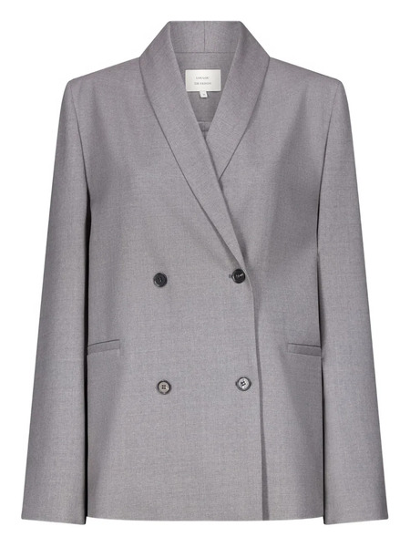  Loulou De Saison Sancia Lds Double-breasted Blazer - Grey 