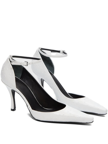  Loulou De Saison Scala Ostrich-effect Pumps - White 