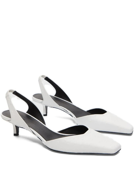  Loulou De Saison Square-toe Slingback Pumps - White 
