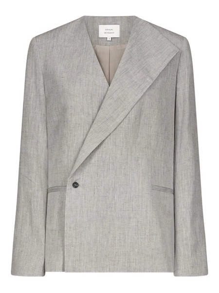  Loulou De Saison Suna Asymmetrical Blazer - Grey 