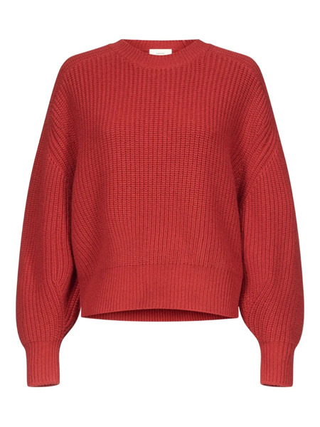  Loulou Drop-shoulder Ribbed Sweater - Red 