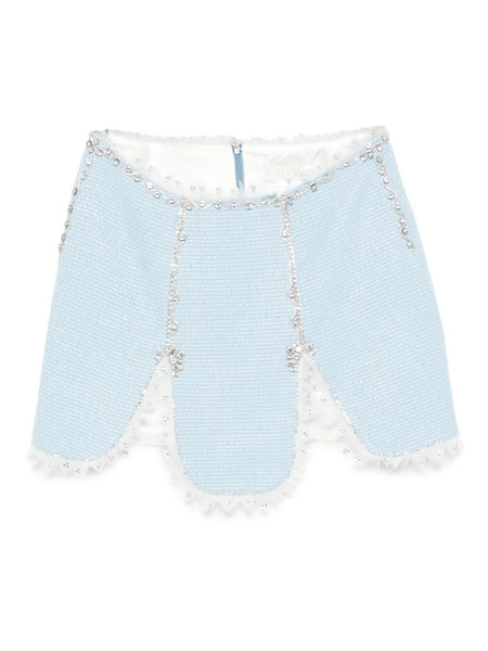  Loulou Lace-embellished Mini Skirt - Blue 
