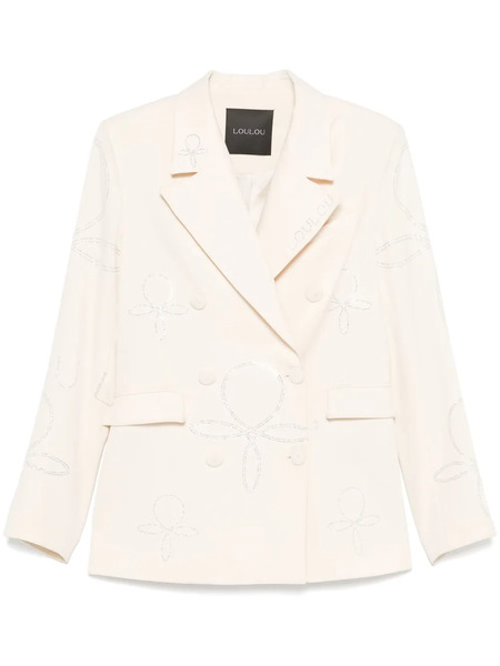  Loulou Rhinestone-embellished Blazer - Neutrals 