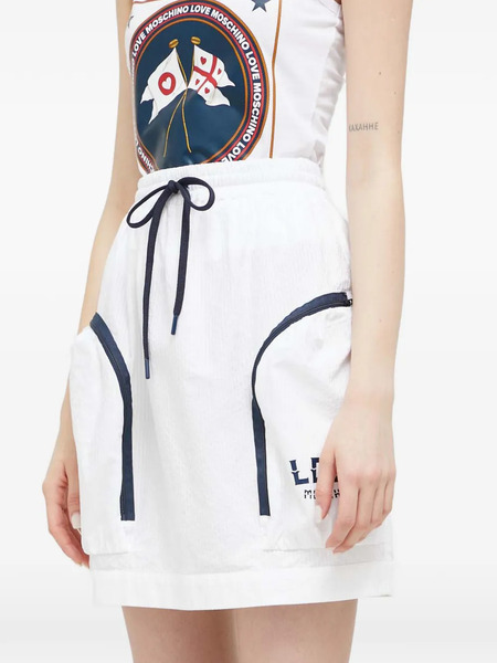  Love Moschino Drawstring-fastening Mini Skirt - White 