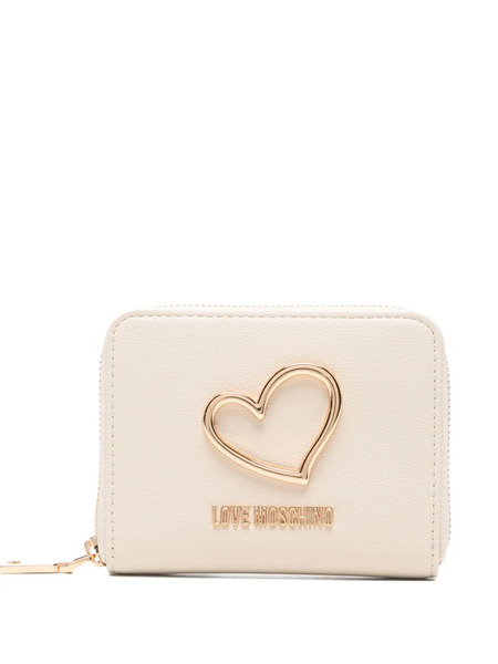  Love Moschino Heart Zip Wallet - Neutrals 