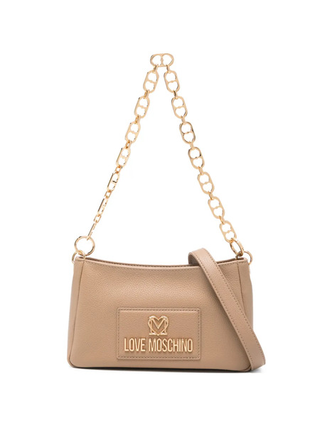  Love Moschino Logo Chain-strap Shoulder Bag - Neutrals 