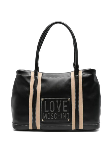  Love Moschino Logo-patch Shoulder Bag - Black 