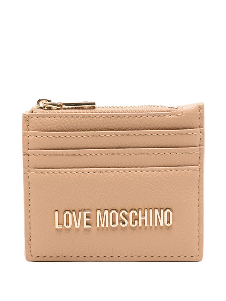  Love Moschino Logo-plaque Cardholder - Neutrals 