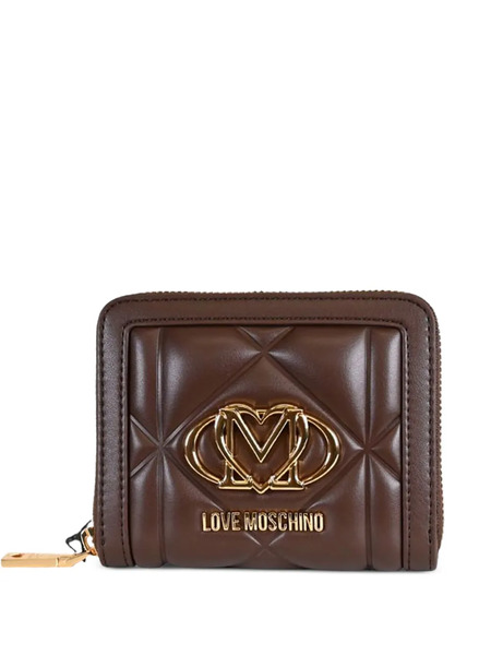  Love Moschino Logo-plaque Wallet - Brown 