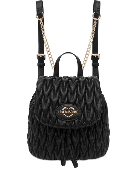  Love Moschino Matelassé Backpack - Black 