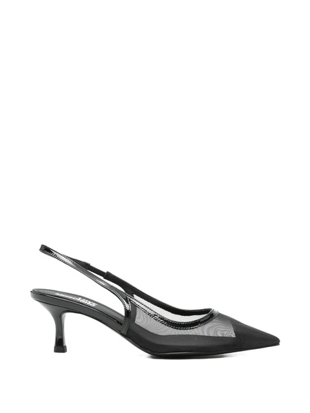  Love Moschino Mesh Point-toe Pumps - Black 