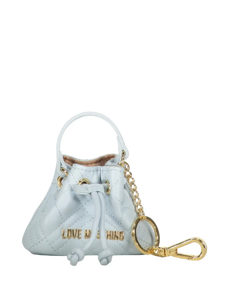  Love Moschino Quilted-bag Keyring - Blue 