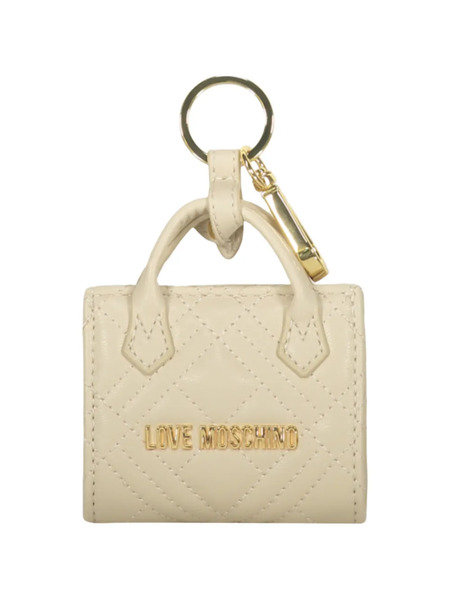  Love Moschino Quilted-bag Keyring - Neutrals 