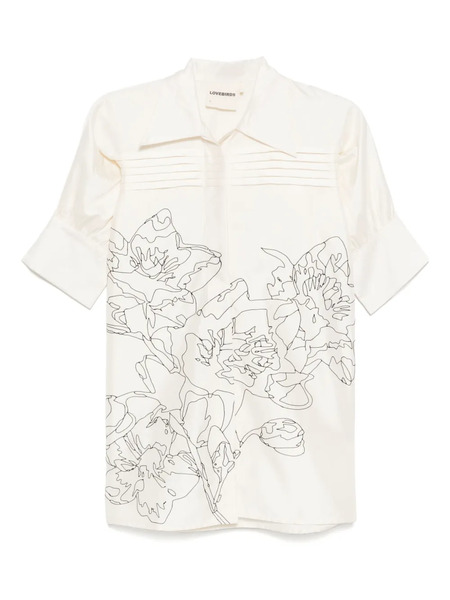 Lovebirds Taffeta Shirt - White 