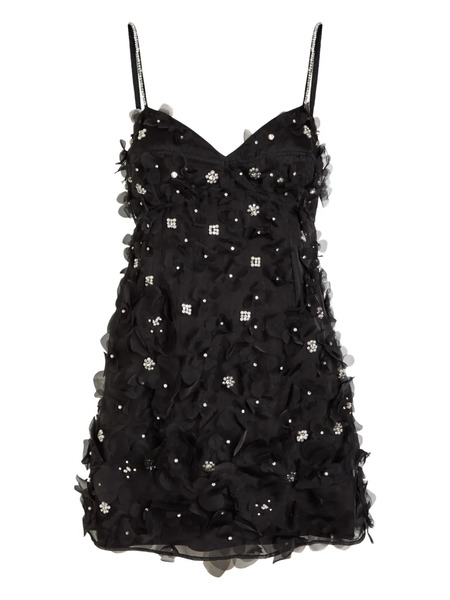  Loveshackfancy Ambessa Embellishment Mini Dress - Black 