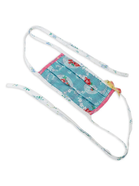  Loveshackfancy Floral-print Face Mask - Blue 