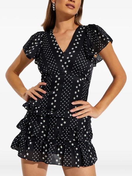  Loveshackfancy Higgins Mini Dress - Black 