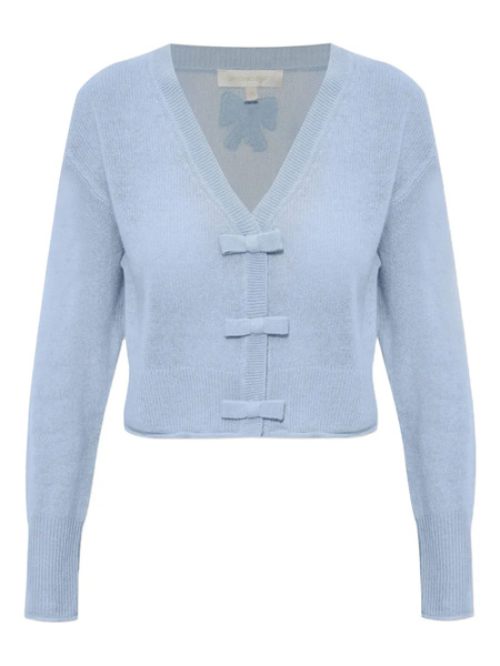  Loveshackfancy Luisella Bow Cardigan - Blue 