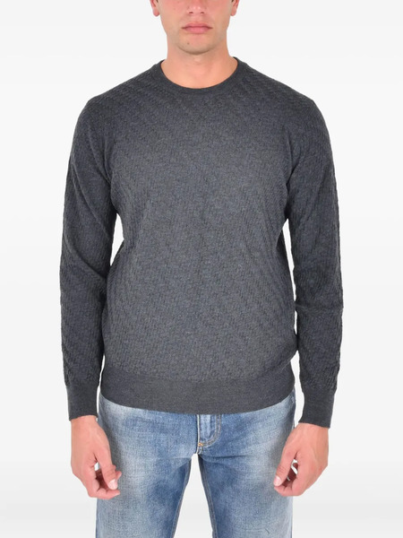  Low Brand Crew-neck Top - Grey 