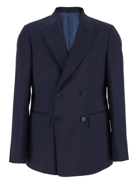  Low Brand Double-breasted Blazer - Blue 