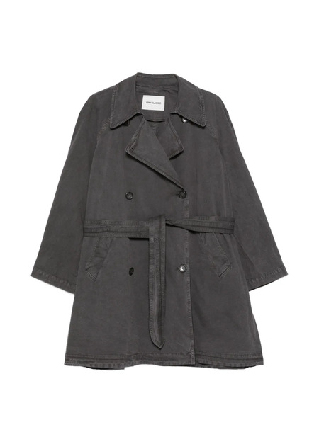  Low Classic Belted Double-breasted Coat - Grey 