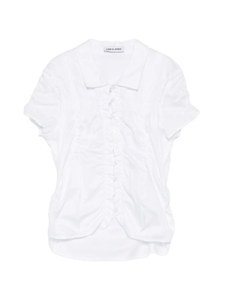  Low Classic Button-down Gathered Shirt - White 